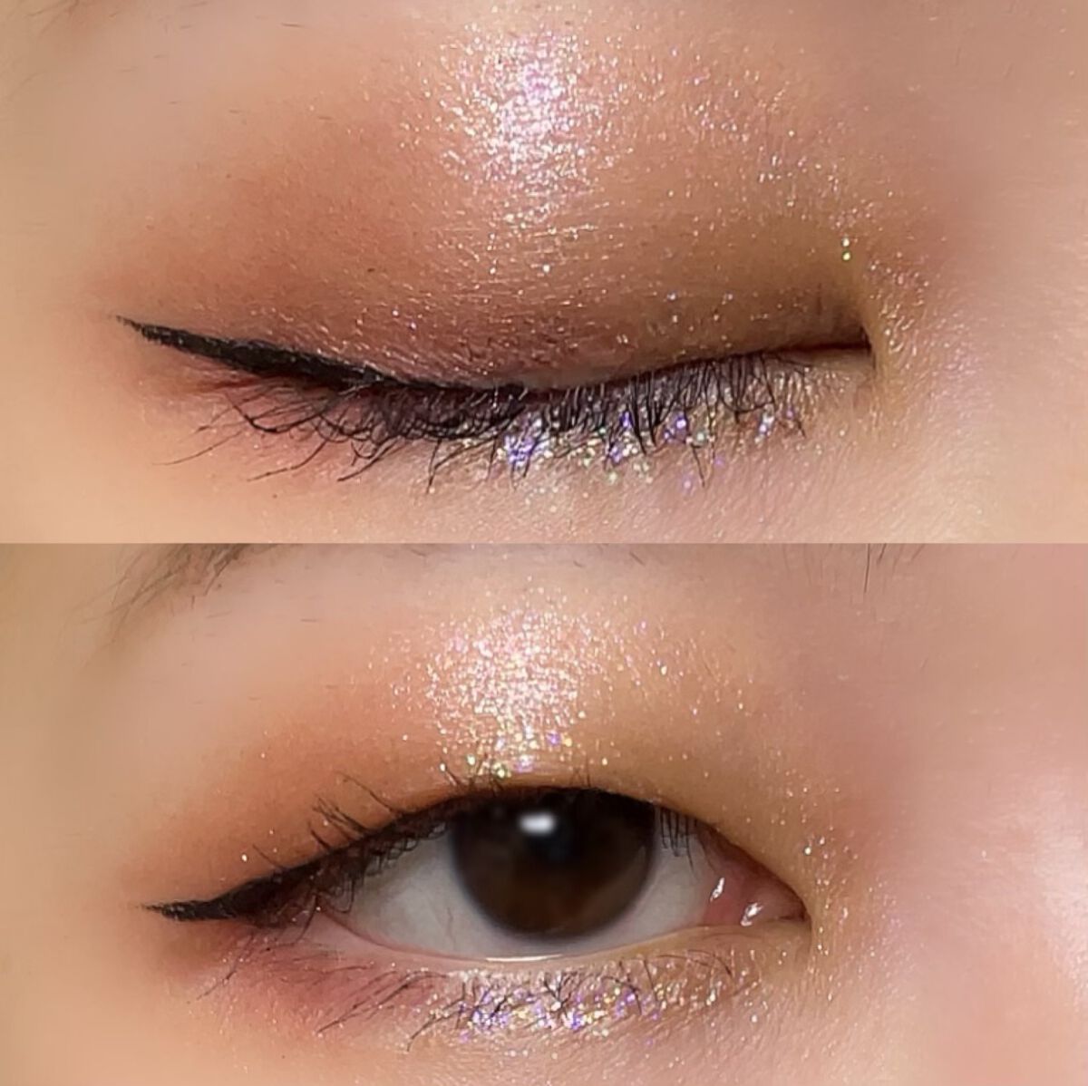 グリッタープリズム リキッド No.1 GRAVITY  TOPPER/MISSHA/グリッターを使ったクチコミ（2枚目）