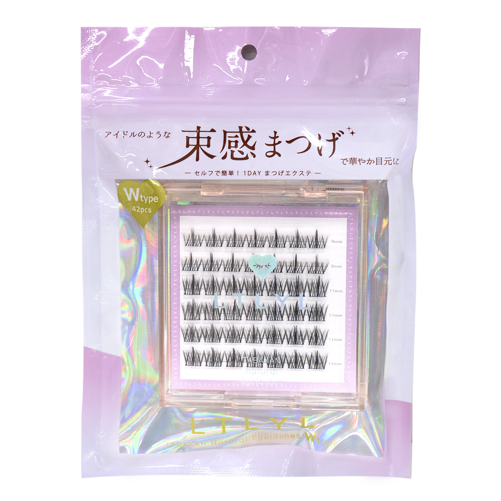 リトリル タバカン ナチュラル アイラッシュ Wタイプ 42本