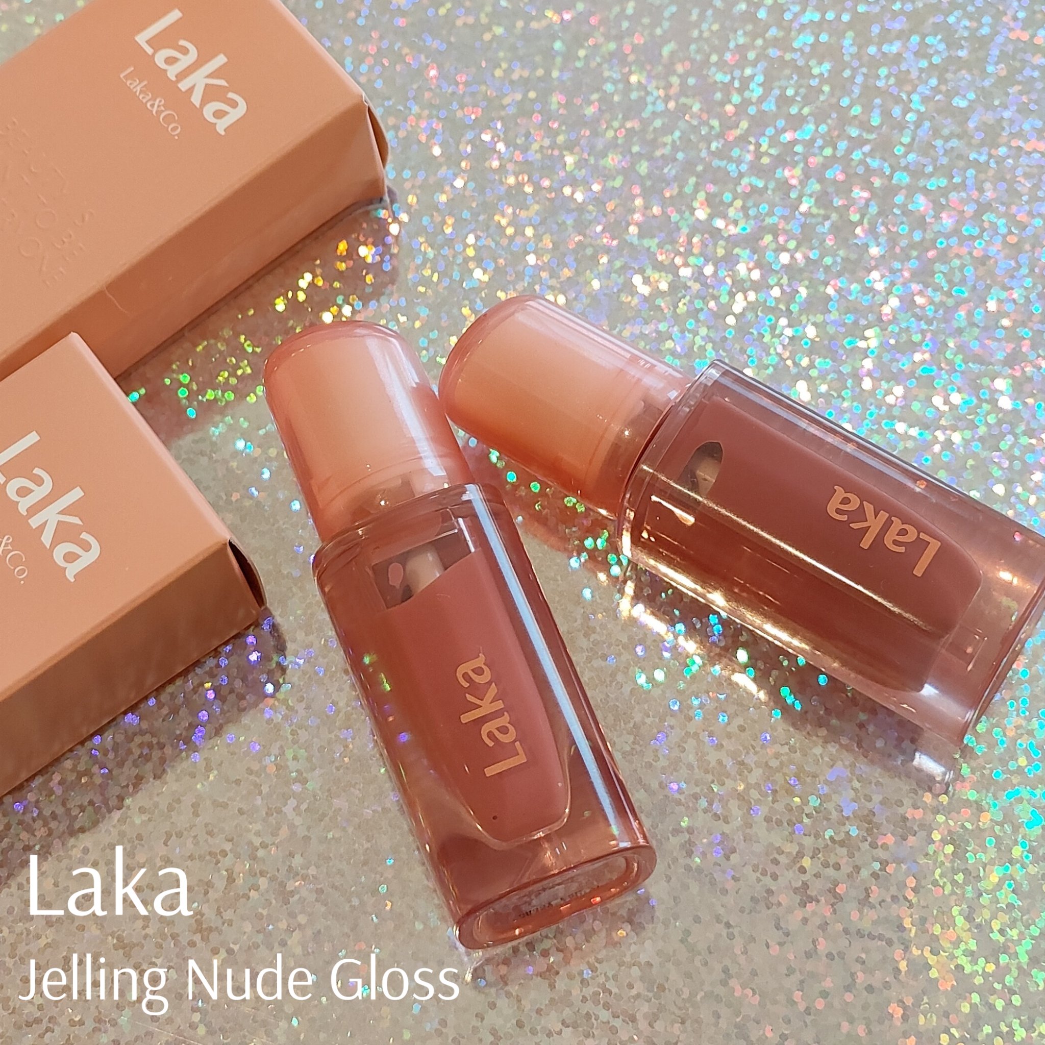 ジェリーイングヌードグロス 309 ハートリング/Laka/リップグロスを使ったクチコミ（3枚目）