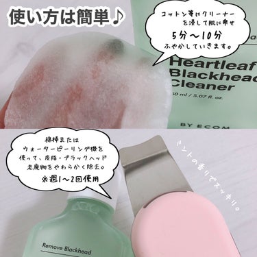 BY ECOM ハートリーフ ブラックヘッドクリーナーのクチコミ「BY ECOM [ Heartleaf Blackhead Cleaner ]﻿
﻿
﻿
ブラ.....」（3枚目）