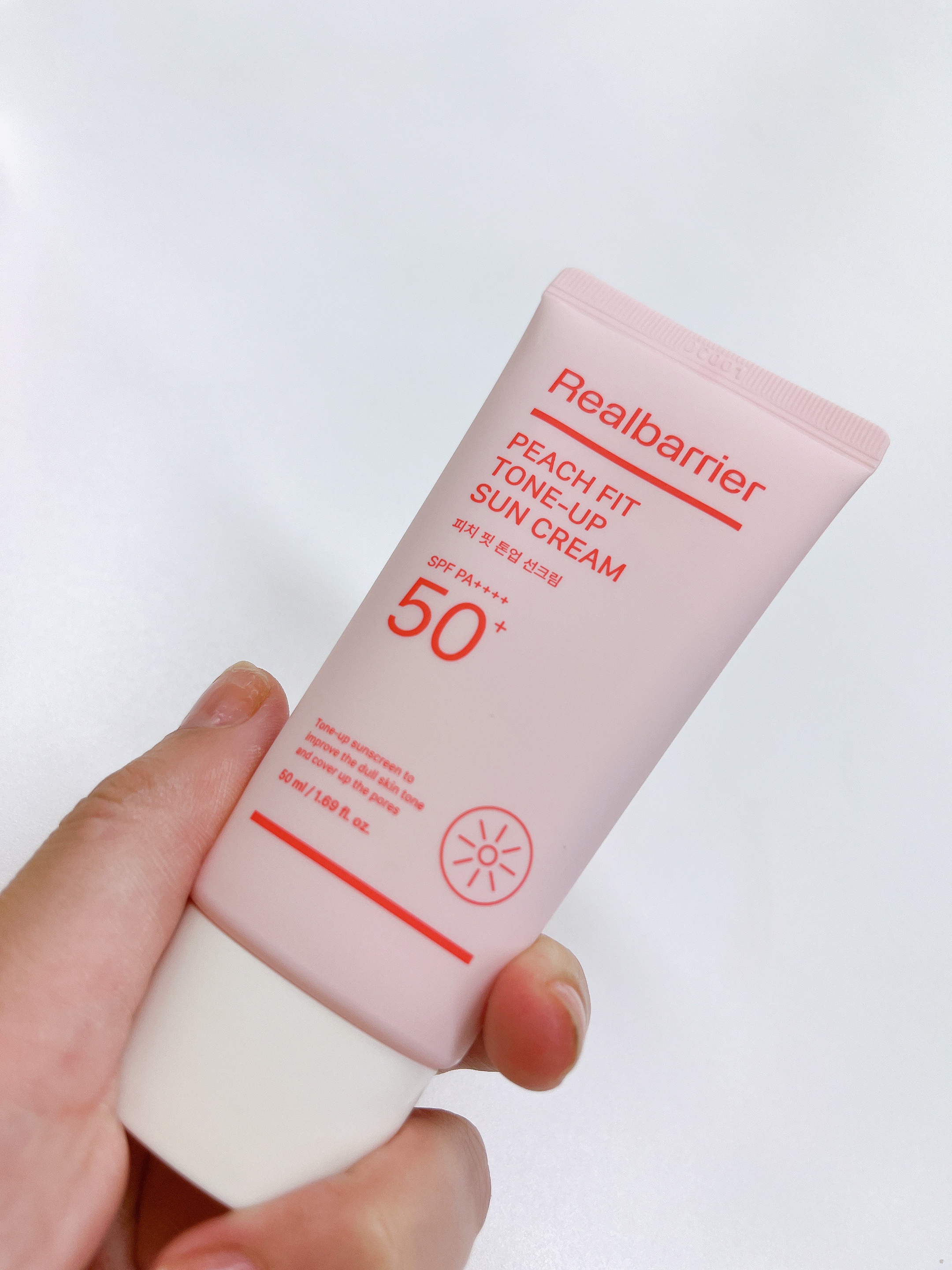 ピーチフィットトーンアップ日焼け止め/Real Barrier/日焼け止めクリームを使ったクチコミ（3枚目）