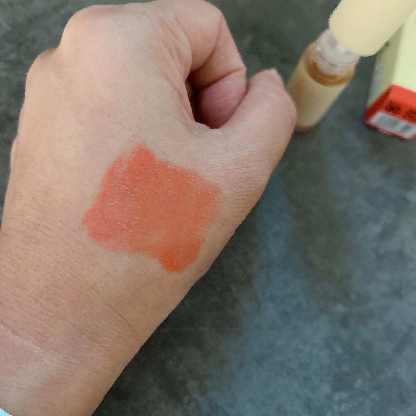 リップ＆チーク リンダオレンジ/WHOMEE/ジェル・クリームチークを使ったクチコミ（3枚目）