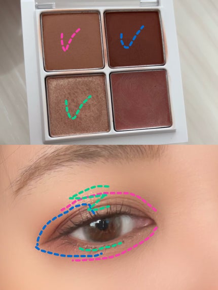 THE アイパレR/b idol/アイシャドウパレットを使ったクチコミ(4枚目)