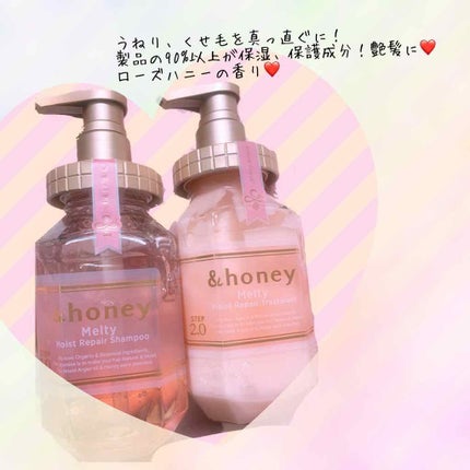 &honey Melty モイストリペア シャンプー1.0/モイストリペア ヘアトリートメント2.0/&honey/市販シャンプーを使ったクチコミ(1枚目)