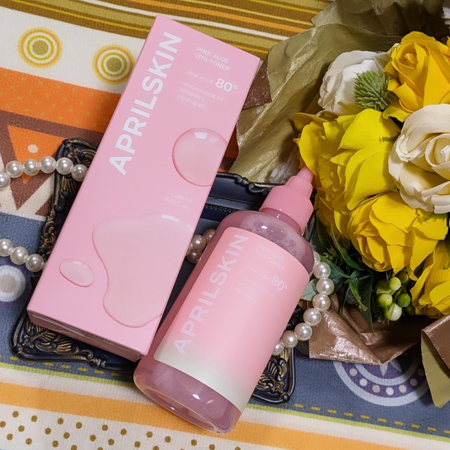 ピンクアロエビタトナー/APRILSKIN/化粧水を使ったクチコミ（1枚目）