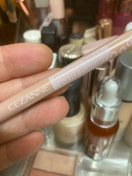 描くふたえアイライナー/CEZANNE/リキッドアイライナーを使ったクチコミ(4枚目)