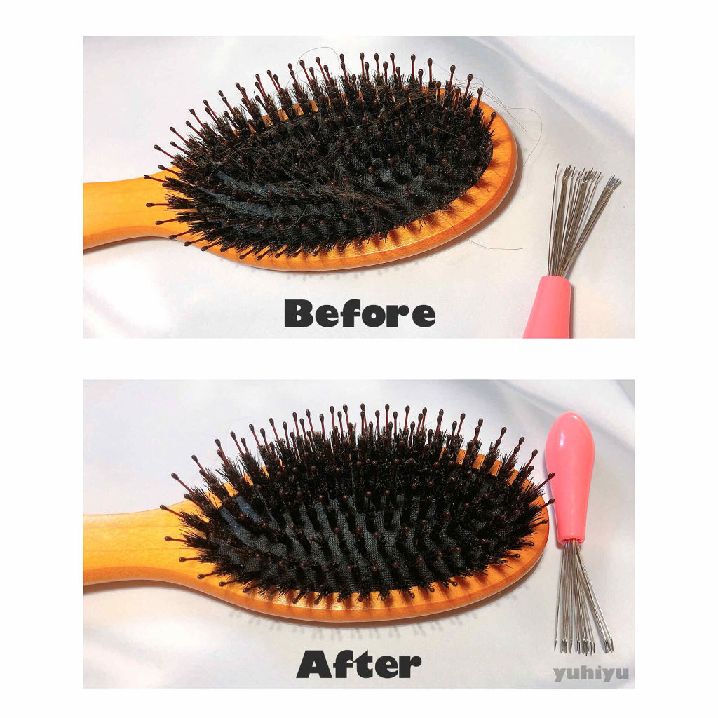 つやつや天然毛のミックスブラシ/マペペ/ヘアブラシを使ったクチコミ（3枚目）