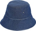 髪型ふんわりUVデニムハット ネイビー