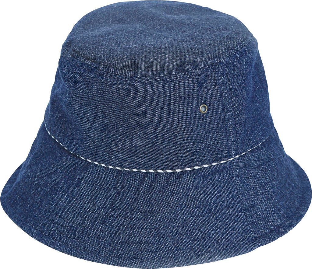 髪型ふんわりUVデニムハット ネイビー