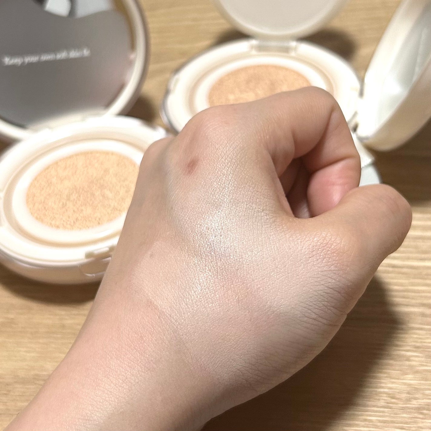 ソフトシルキーフィットクッション/mude/クッションファンデーションを使ったクチコミ(5枚目)