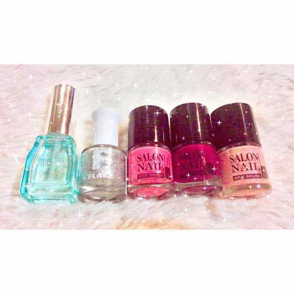 セリア ATフレークネイルグリッター/セリア/マニキュアを使ったクチコミ（2枚目）