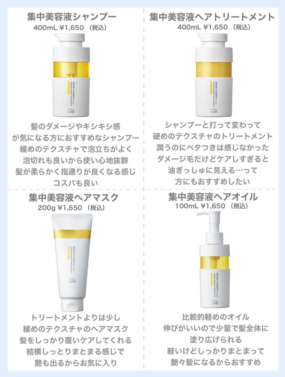 V リペア　ヘアオイル/unlabel/ヘアオイルを使ったクチコミ（2枚目）