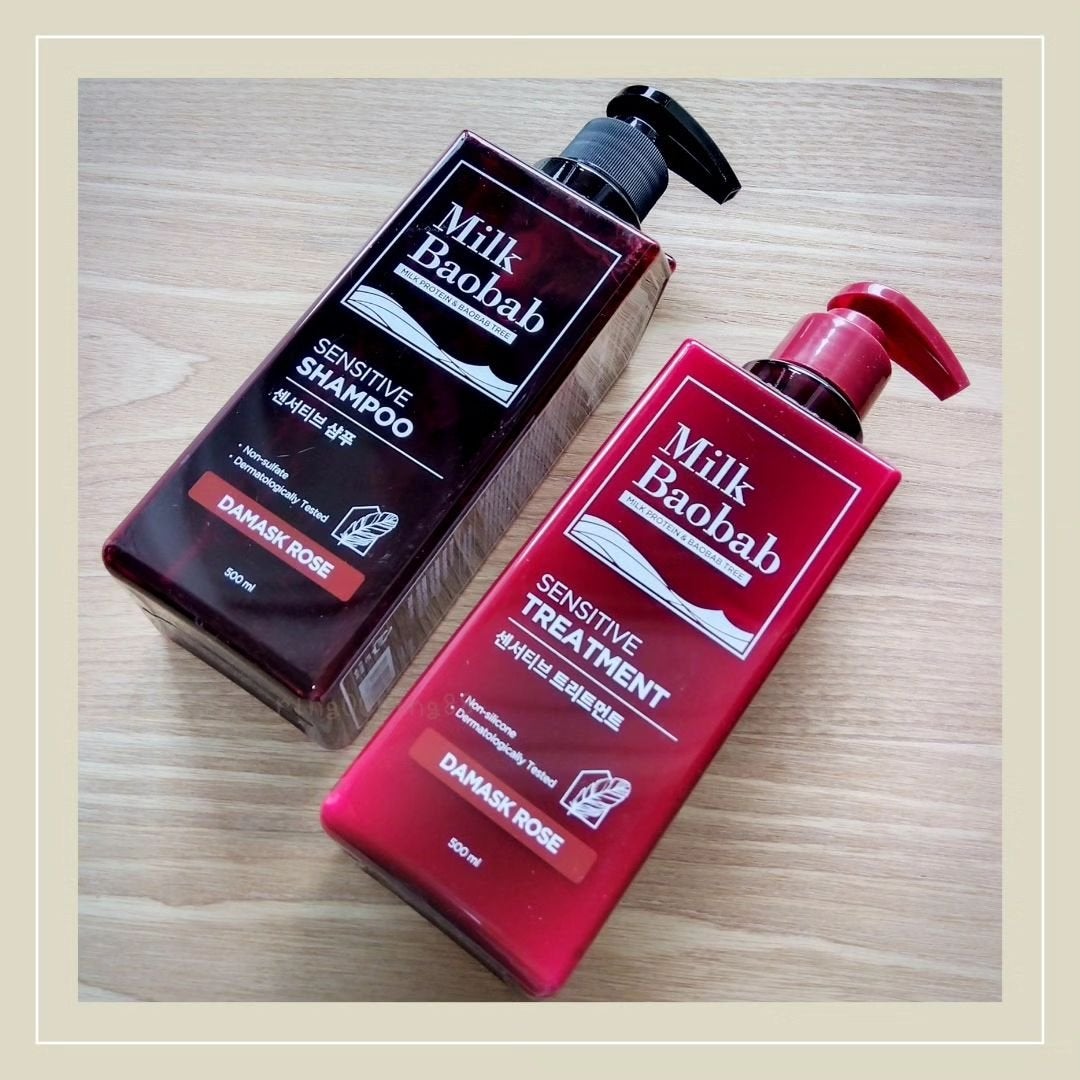 センシティブ シャンプー / トリートメント ダマスクローズ/ミルクバオバブ/市販シャンプーを使ったクチコミ(1枚目)