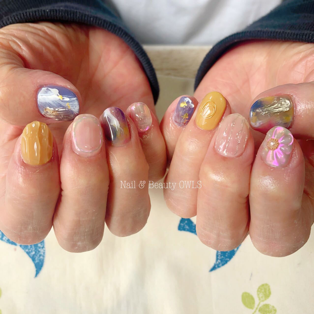 ぴよこれいと  あうるす on LIPS 「正解があるようでない無いようであるニュアンスネイル10本一つと..」(2枚目)