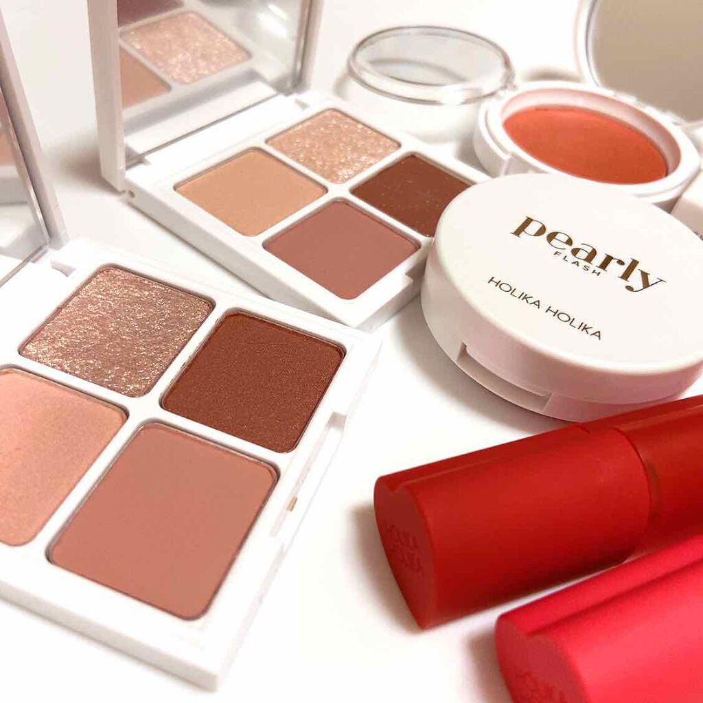 Pearly FLASH シャドウ パレット/HOLIKA HOLIKA/アイシャドウパレットを使ったクチコミ(3枚目)