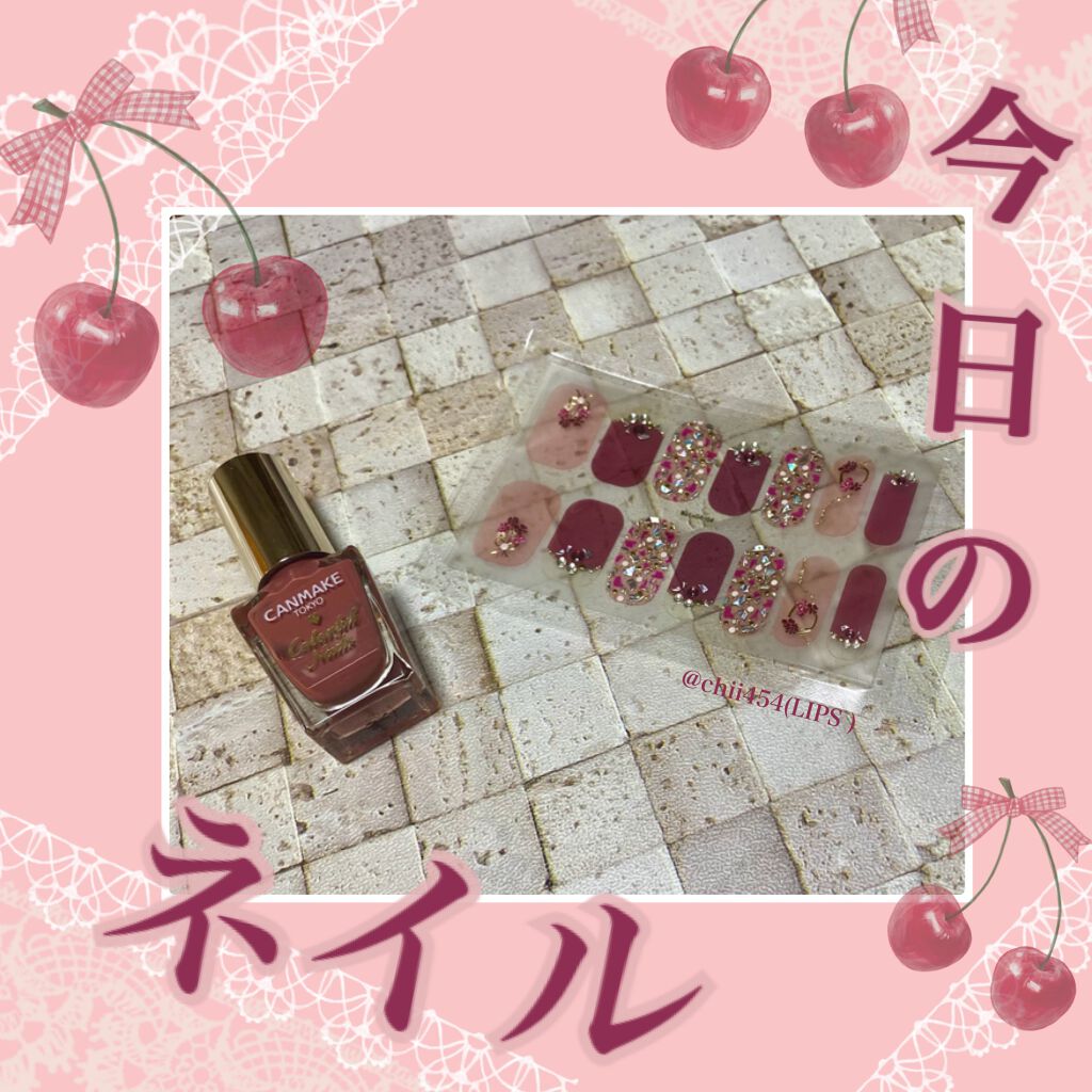 ネイルシール/Qoo10/ネイルシールを使ったクチコミ（2枚目）