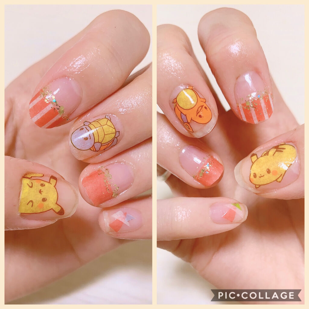 ネイルカクテル ビューティーワールドを使った口コミ マスキングテープで簡単にできる ポケモンネ By きんぐまん 乾燥肌 代前半 Lips