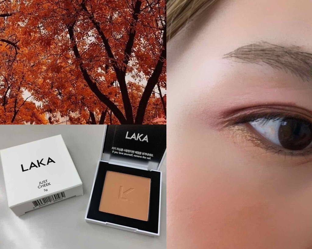 ジャストチーク/Laka/パウダーチークを使ったクチコミ（1枚目）