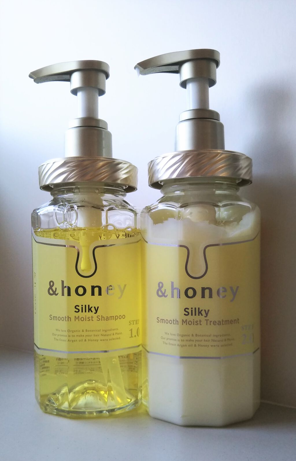 シルキー スムースモイスチャー シャンプー 1.0/ヘアトリートメント 2.0/&honey/市販シャンプーを使ったクチコミ(1枚目)