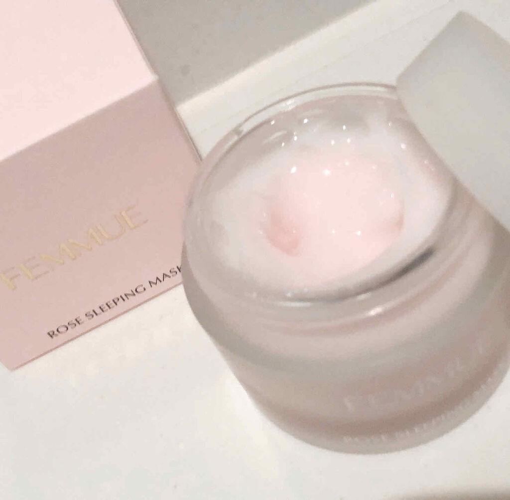 ローズウォーター スリーピングマスク/FEMMUE/フェイスクリームを使ったクチコミ（3枚目）