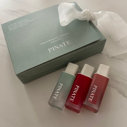 ナチュラルブルームリップオイルセラム 3色セット/PINATE/リップグロスを使ったクチコミ(2枚目)