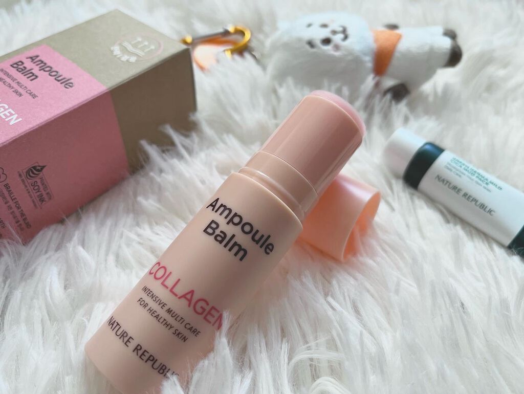 スティック美容液(コラーゲン)/ネイチャーリパブリック/フェイスバームを使ったクチコミ(2枚目)