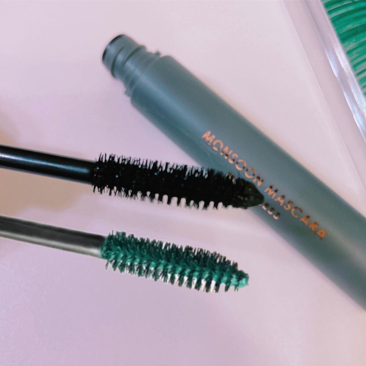 モンスーンカラーマスカラ 04 Jupiter(グリーン)/CathyDoll/マスカラを使ったクチコミ（2枚目）