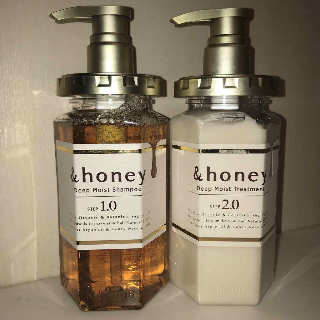 ディープモイスト シャンプー1.0／ヘアトリートメント2.0/&honey/市販シャンプーを使ったクチコミ（1枚目）