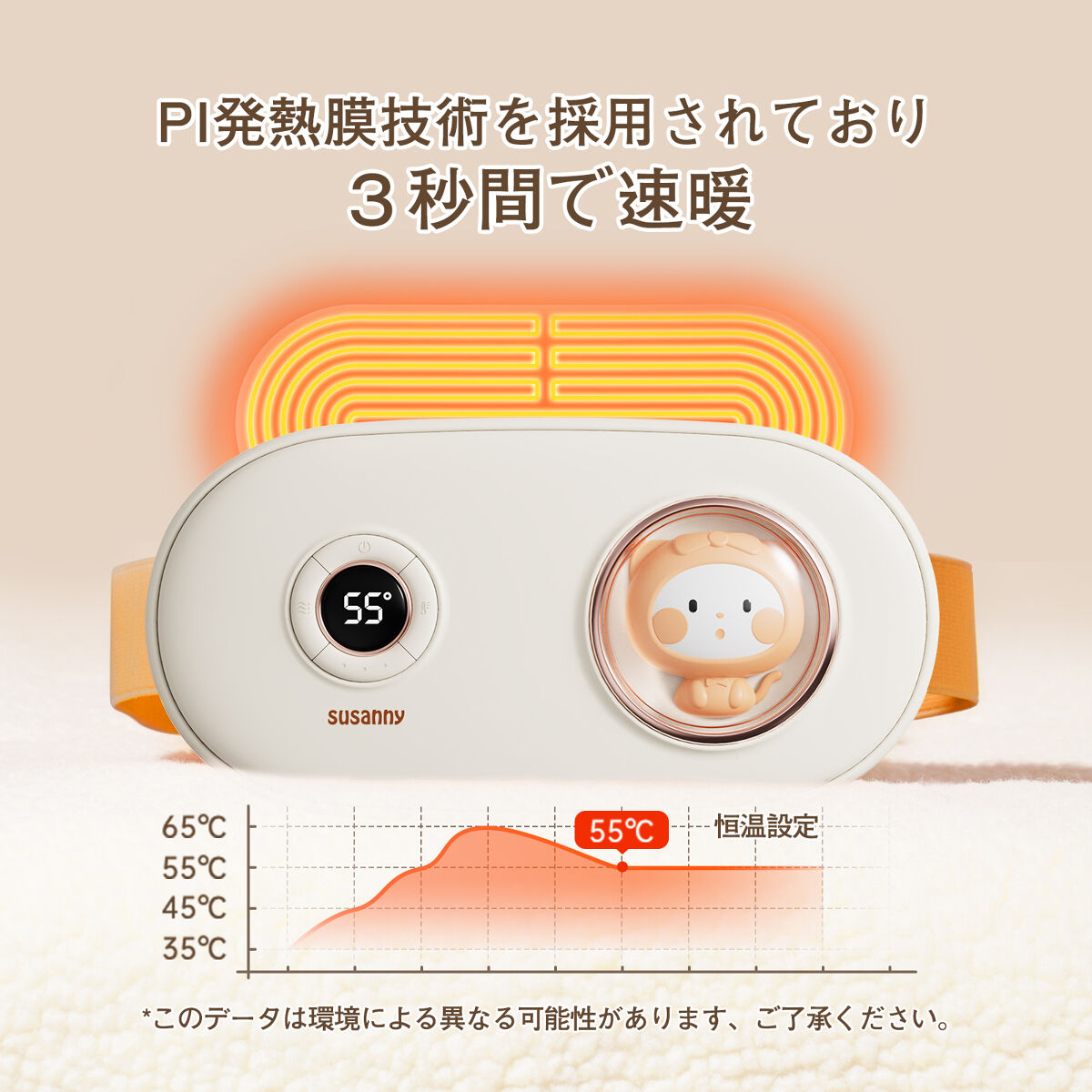 温熱ベルト/susanny/ボディケア美容家電を使ったクチコミ（2枚目）