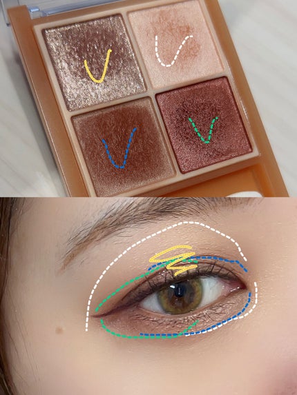 ベージュトーンアイシャドウ/CEZANNE/アイシャドウパレットを使ったクチコミ(4枚目)