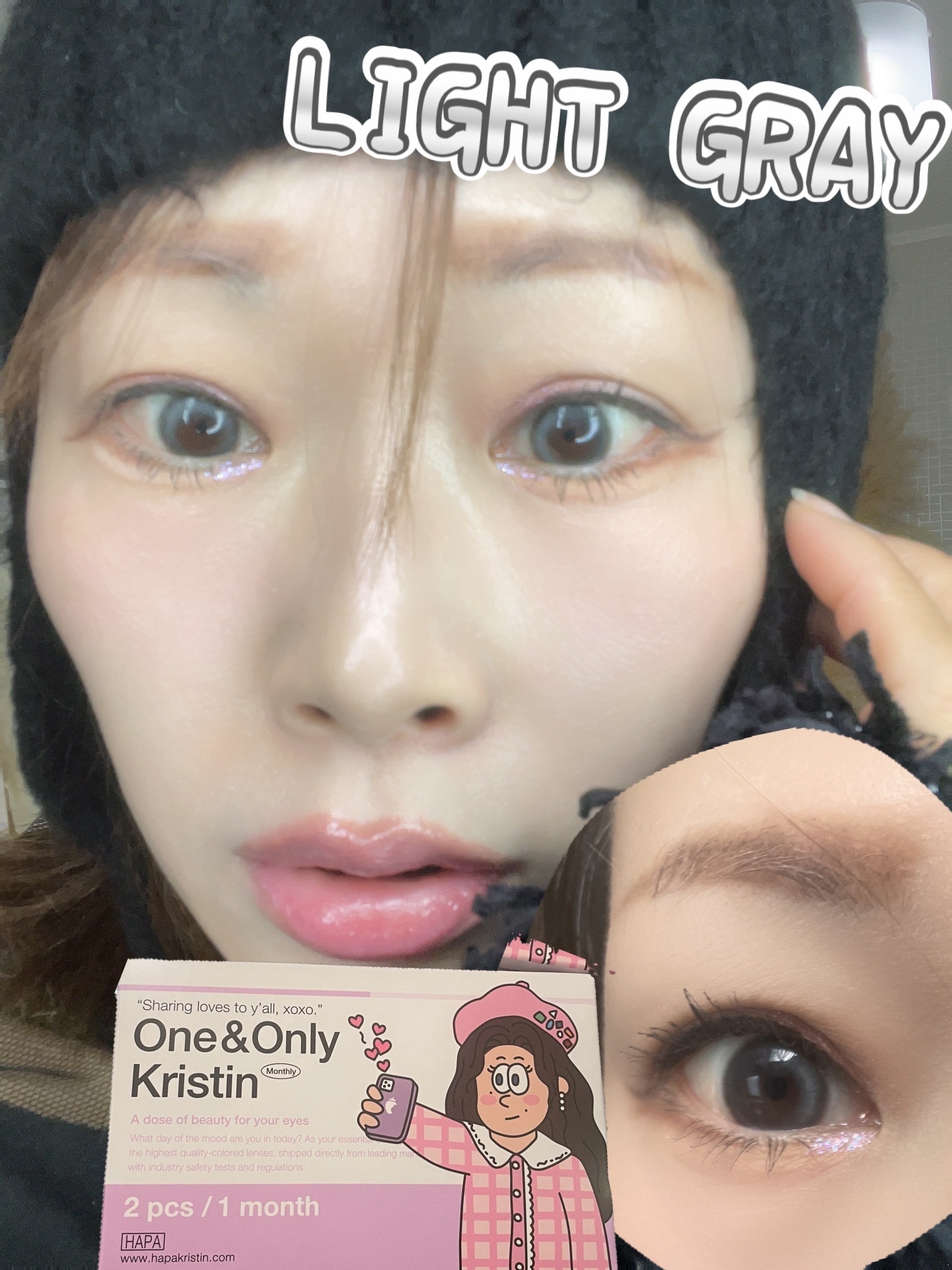 One & Only Kristin/Hapa kristin/カラーコンタクトレンズを使ったクチコミ（1枚目）
