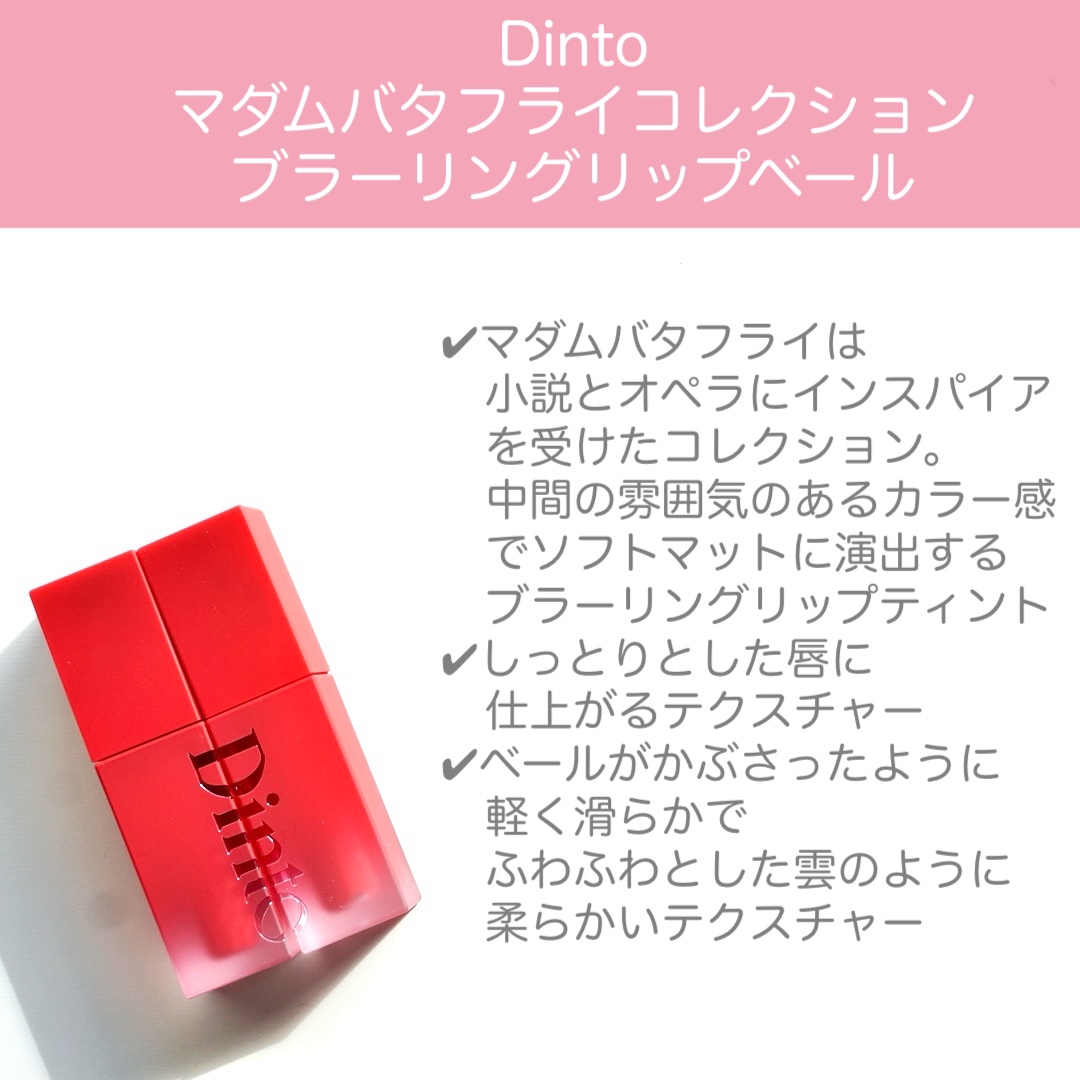 マダムバタフライコレクション ブラーニングリップベール/Dinto/口紅を使ったクチコミ（2枚目）