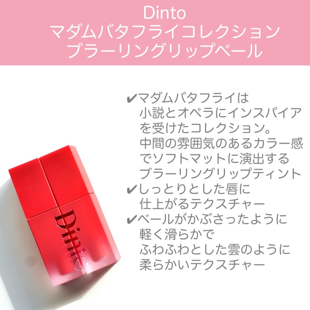 マダムバタフライコレクション ブラーニングリップベール/Dinto/口紅を使ったクチコミ(2枚目)