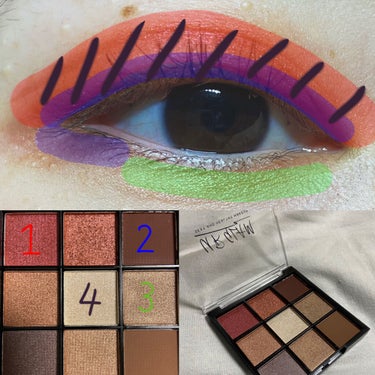 UR GLAM　BLOOMING EYE COLOR PALETTE/U R GLAM/パウダーアイシャドウを使ったクチコミ（2枚目）