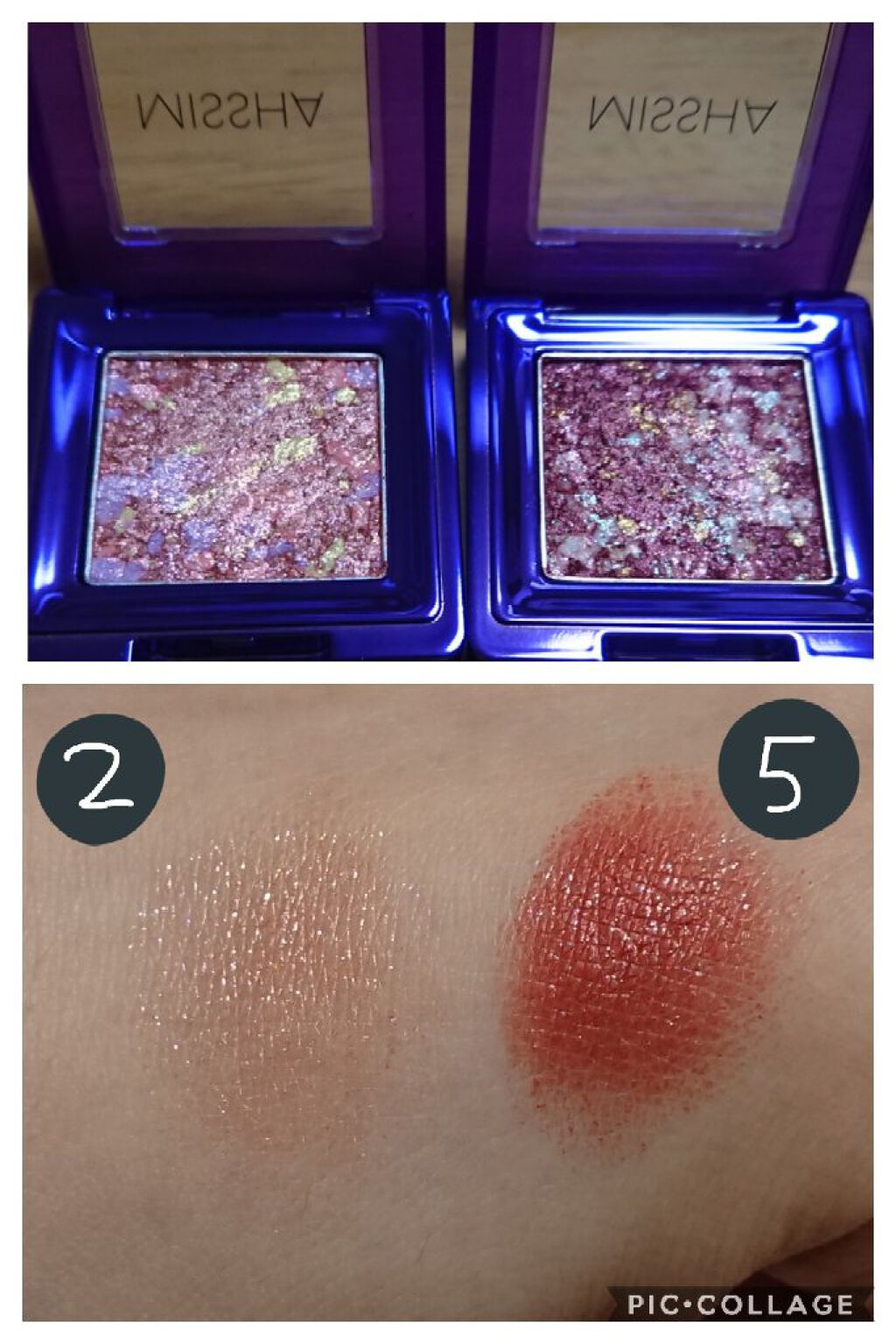 グリッタープリズム　メタル/MISSHA/単色アイシャドウを使ったクチコミ（3枚目）