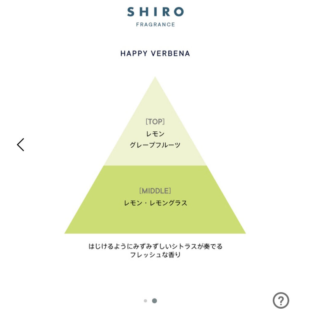 ハッピーヴァーベナ オードパルファン/SHIRO/香水(レディース)を使ったクチコミ（2枚目）