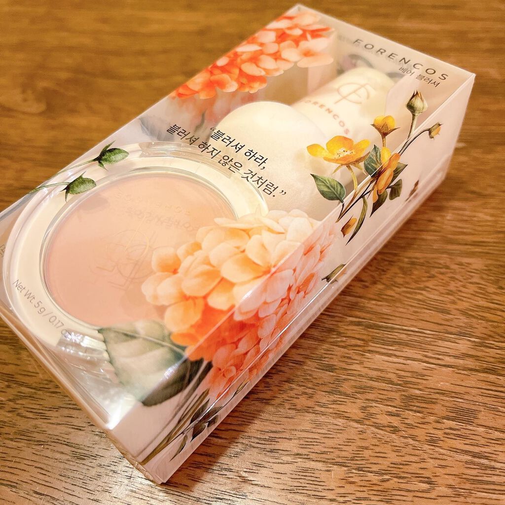 ベアブラッシャー パフ付き/フォレンコス/パウダーチークを使ったクチコミ（1枚目）