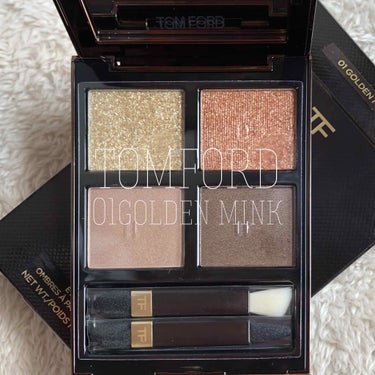 TOM FORD BEAUTY
アイ カラー クォード　01 ゴールデンミンク

たくさんの方が投稿されてるので簡単に...。
（読ませていただいて参考にさせてもらいました😌）

どのパレットもキレイな