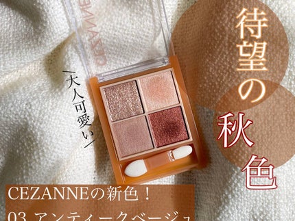 ベージュトーンアイシャドウ/CEZANNE/アイシャドウパレットを使ったクチコミ(1枚目)