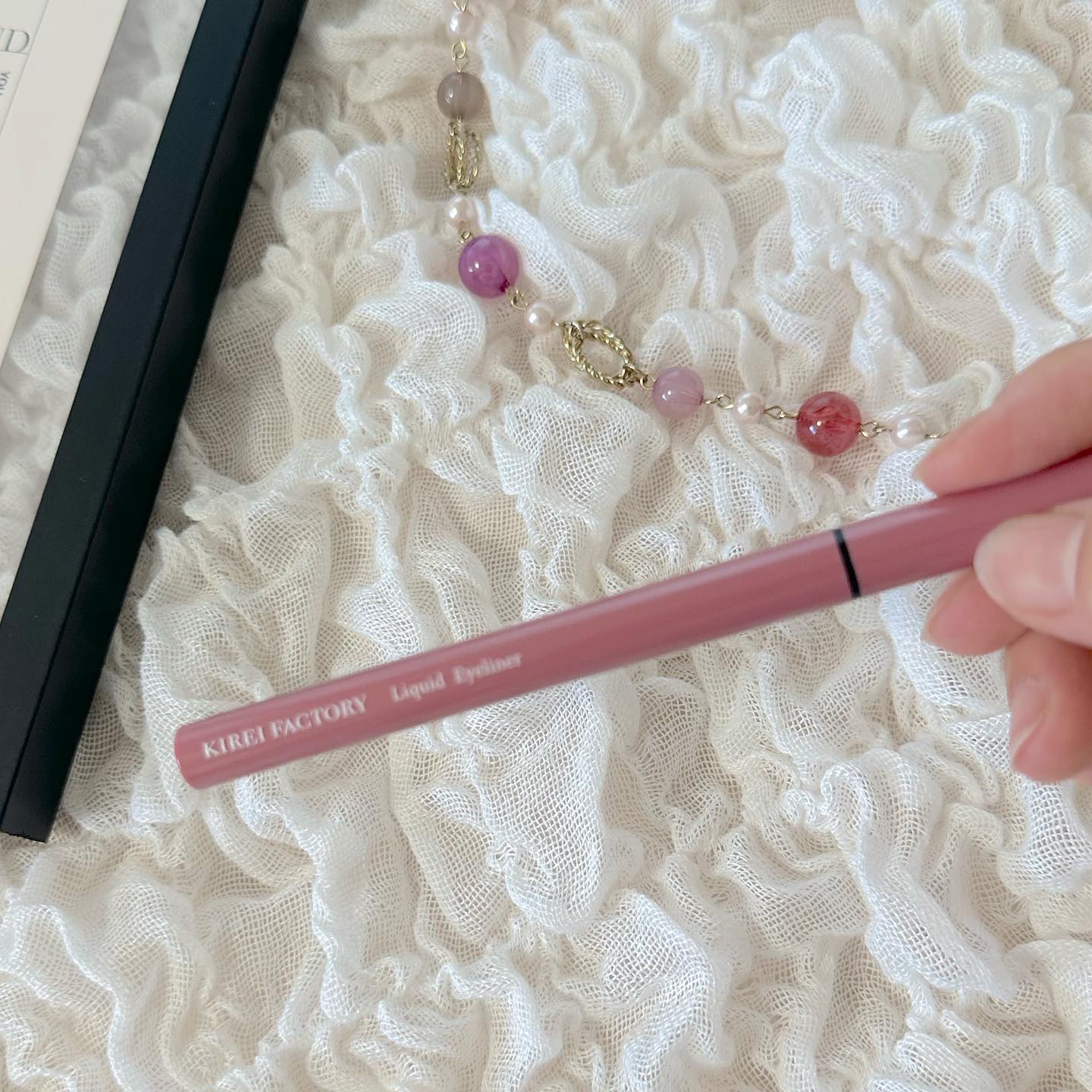 キレイファクトリー リキッドアイライナー 01 ピンクアナベル/KIREI FACTORY/リキッドアイライナーを使ったクチコミ（2枚目）