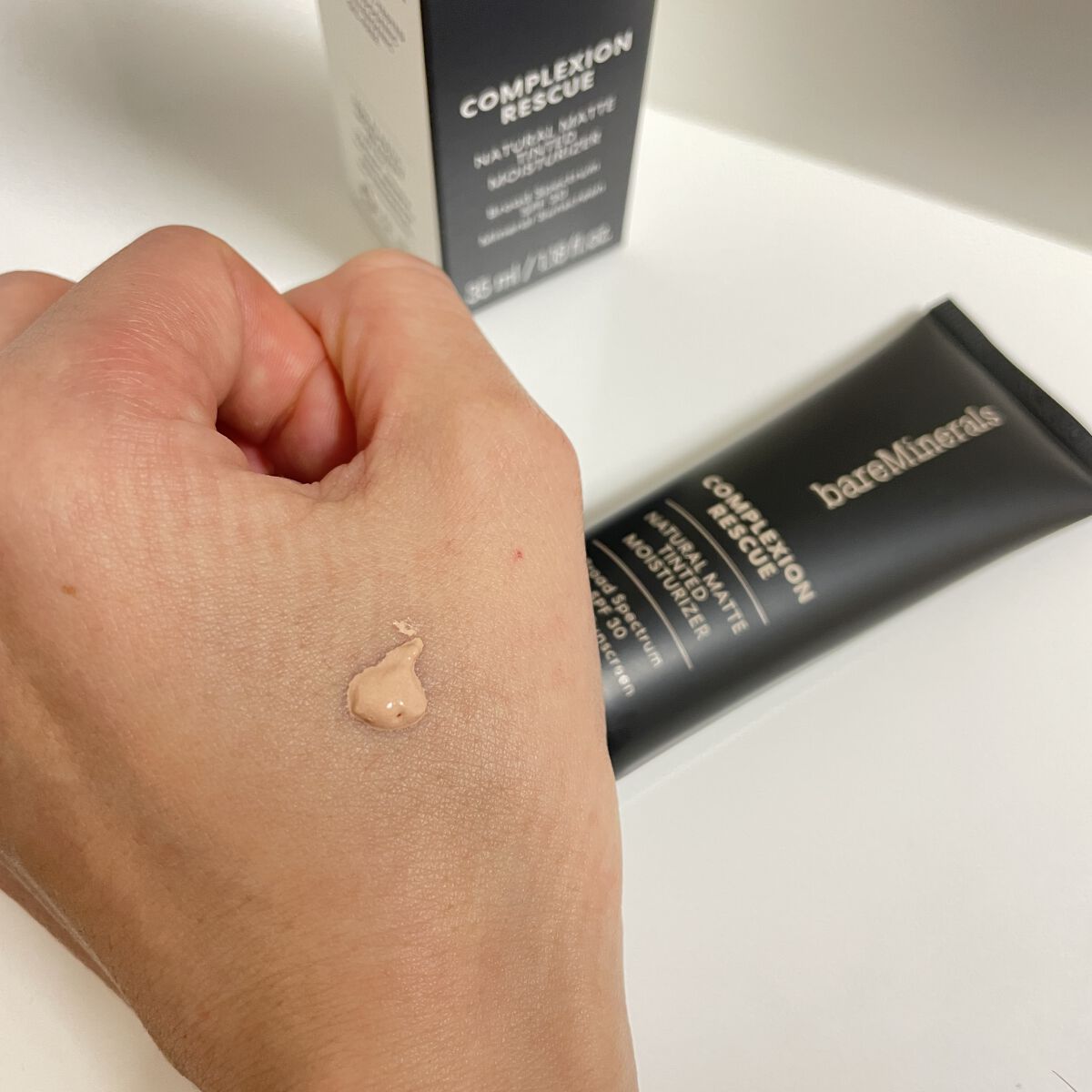 CR ナチュラル マット モイスチャライザー オパール 01/bareMinerals/クリーム・エマルジョンファンデーションを使ったクチコミ（2枚目）