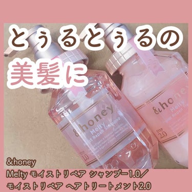 &honey Melty モイストリペア シャンプー1.0／モイストリペア ヘアトリートメント2.0/&honey/シャンプー・コンディショナーを使ったクチコミ（1枚目）