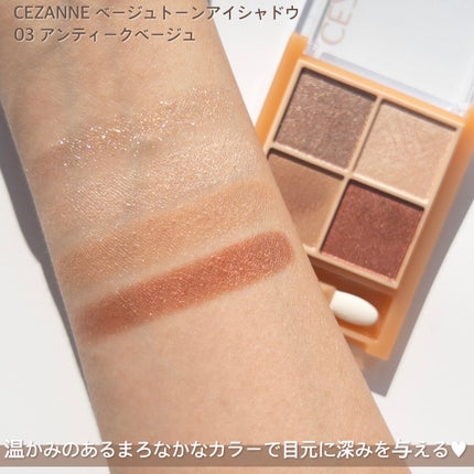 ベージュトーンアイシャドウ/CEZANNE/アイシャドウパレットを使ったクチコミ(5枚目)
