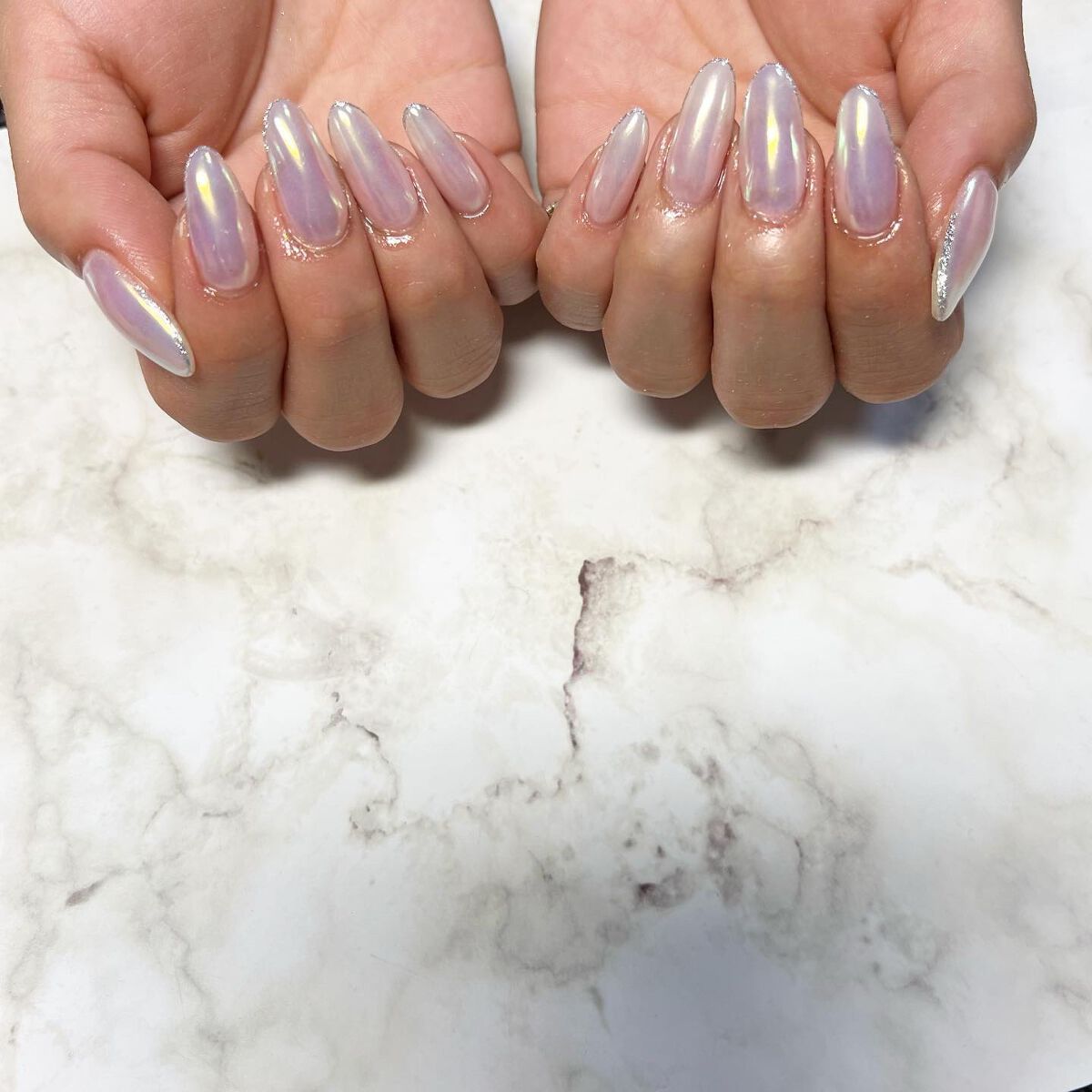 cst on LIPS 「#オーロラネイル#パールネイル#きれいめネイル#夏ネイル#ネイ..」(2枚目)