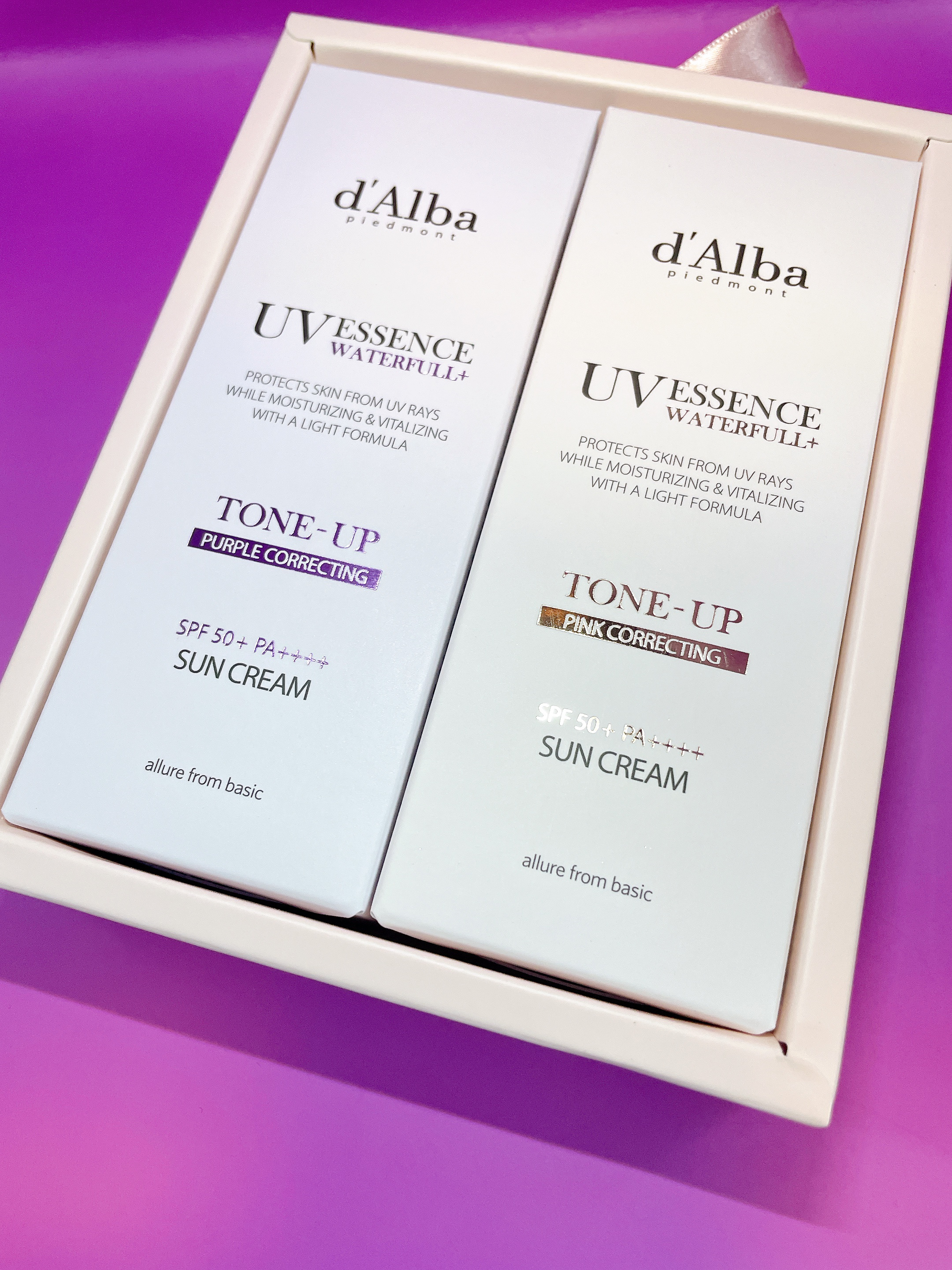 ダルバ ウォータフル トーンアップ サンクリーム(パープル)/ダルバ/日焼け止めクリームを使ったクチコミ（2枚目）