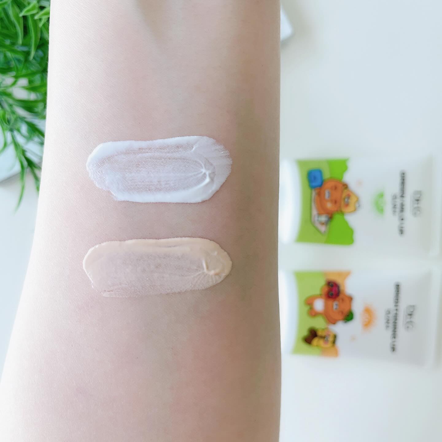 グリーンマイルドアップサンプラス/Dr.G/日焼け止めクリームを使ったクチコミ（3枚目）