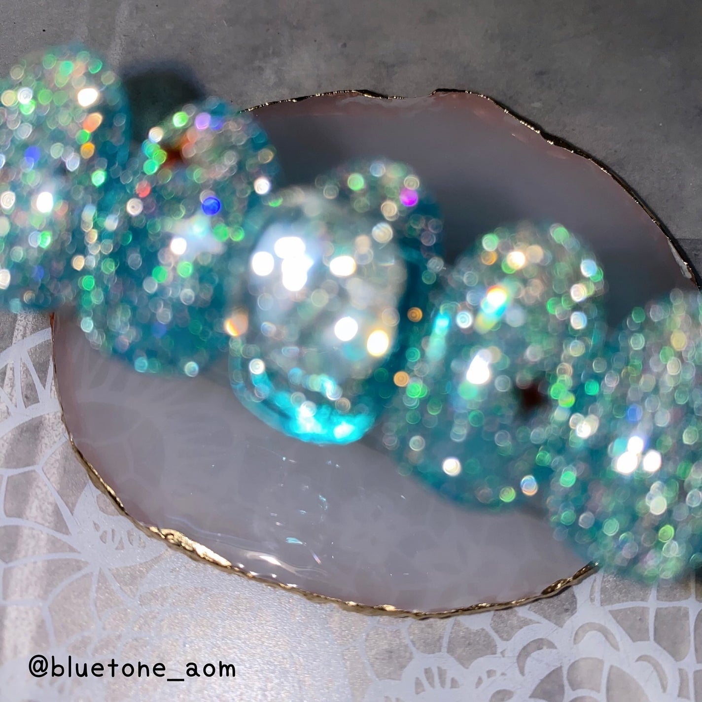 ⋆͛🦖⋆͛aomi on LIPS 「オリジナルフラッシュブルーグリーン×ゴールドでっかい氷みたいな..」(7枚目)
