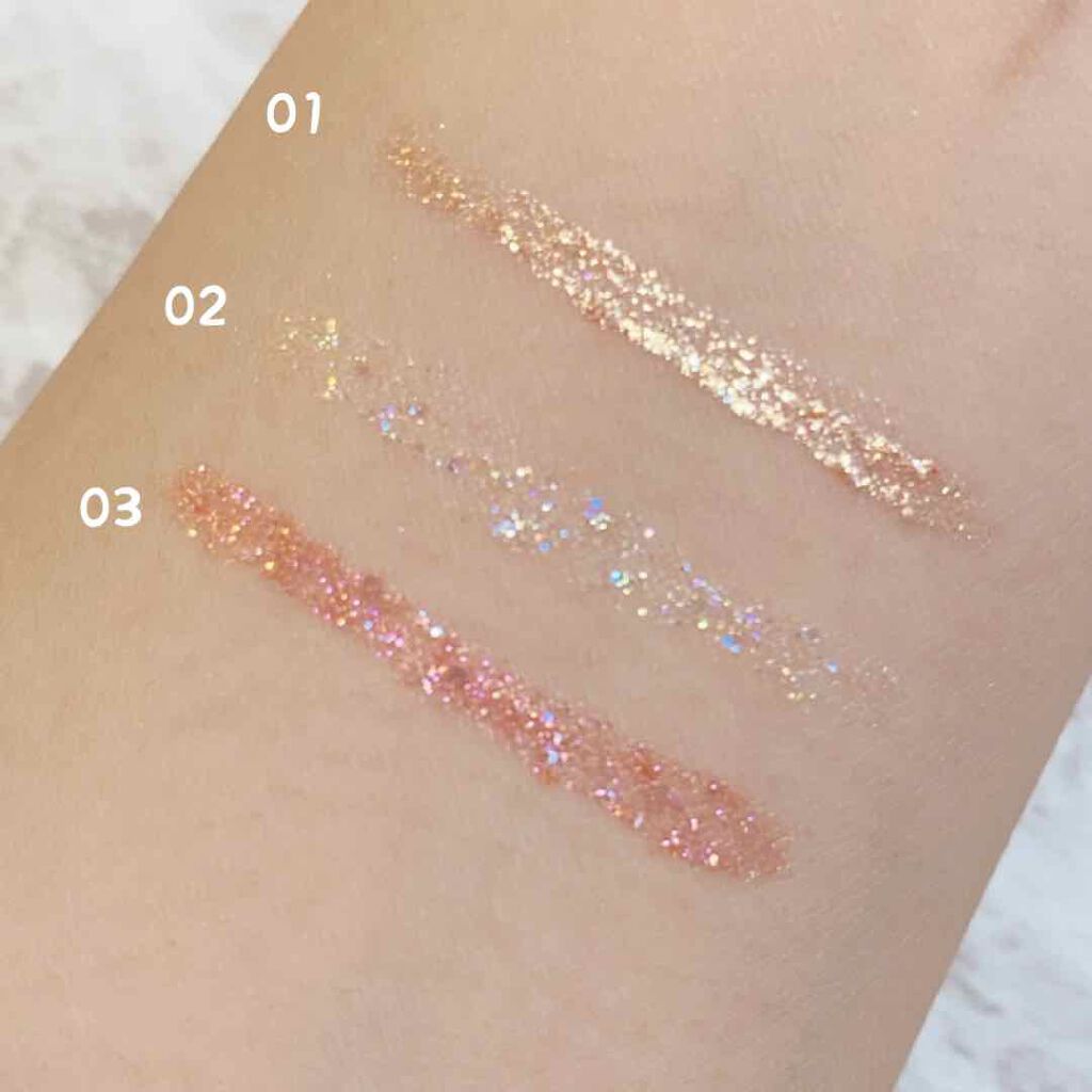 グリッターライナー/b idol/グリッターを使ったクチコミ（3枚目）