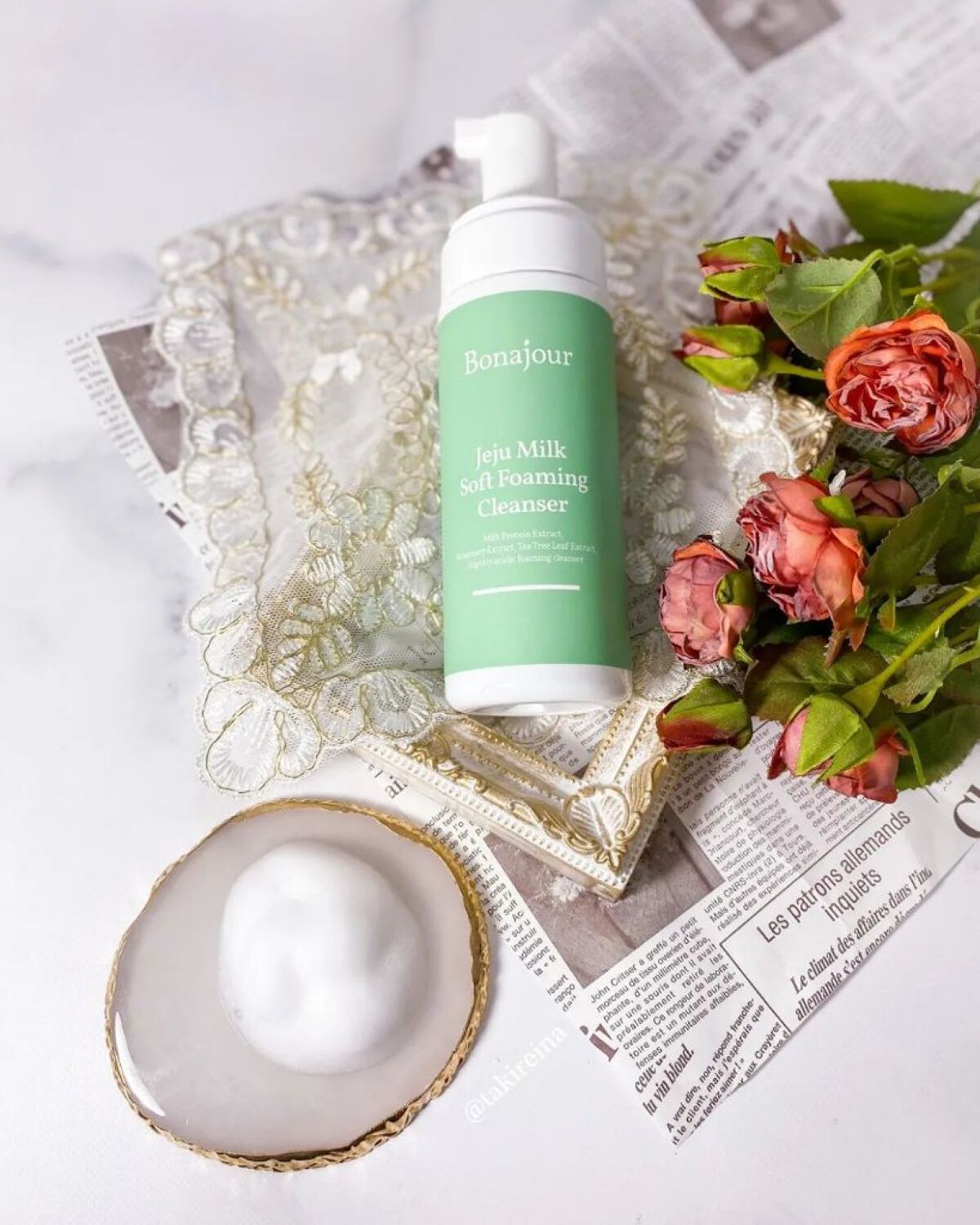 済州ミルクフォーミングクレンザー/Bonajour/泡洗顔を使ったクチコミ（2枚目）