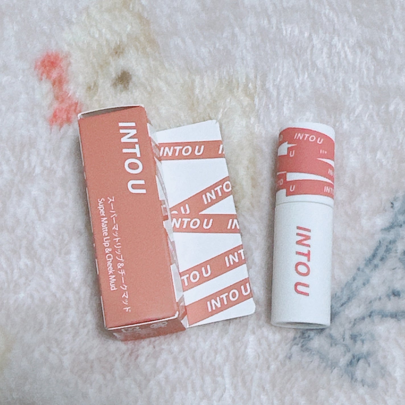 スーパーマットリップ&チークマッド/INTO U/口紅を使ったクチコミ(1枚目)
